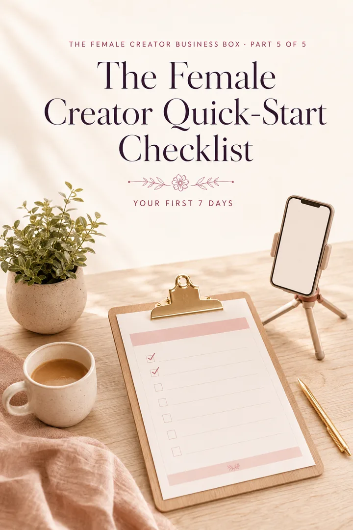 The Female Creator Quick-Start Checklist — cover