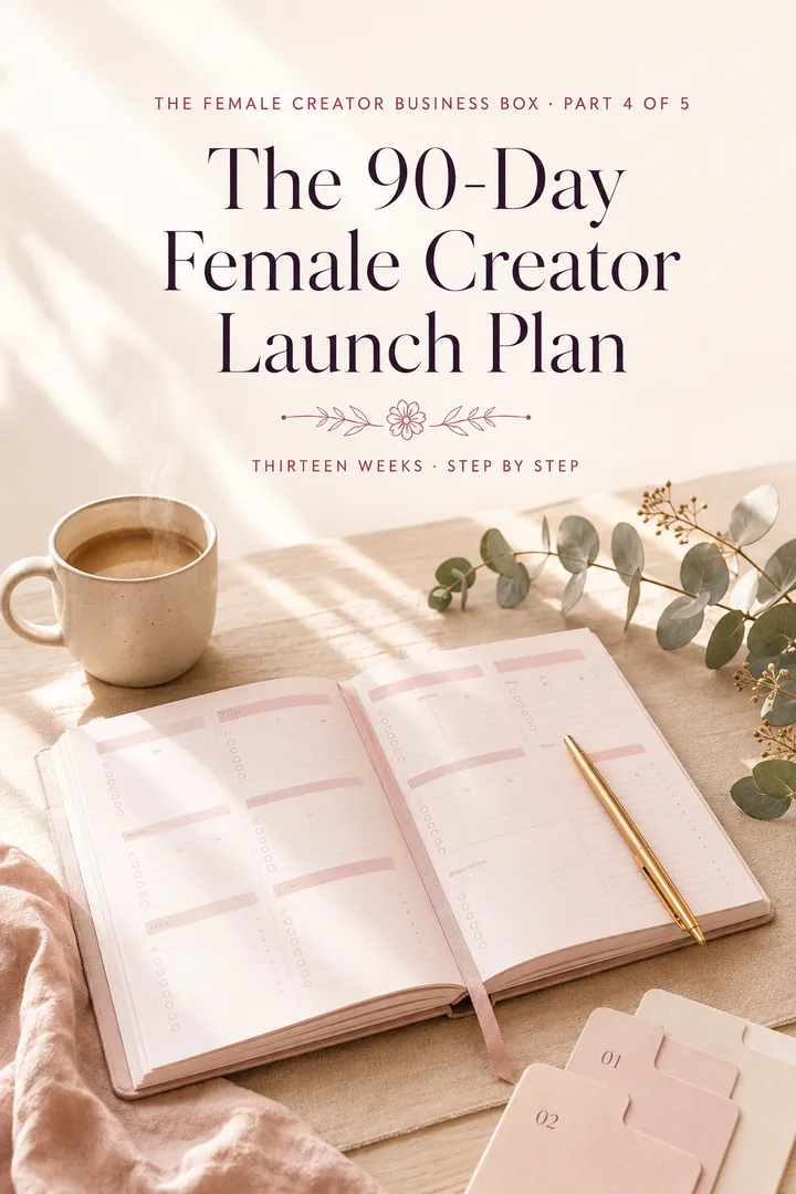 The 90-Day Female Creator Launch Plan — cover
