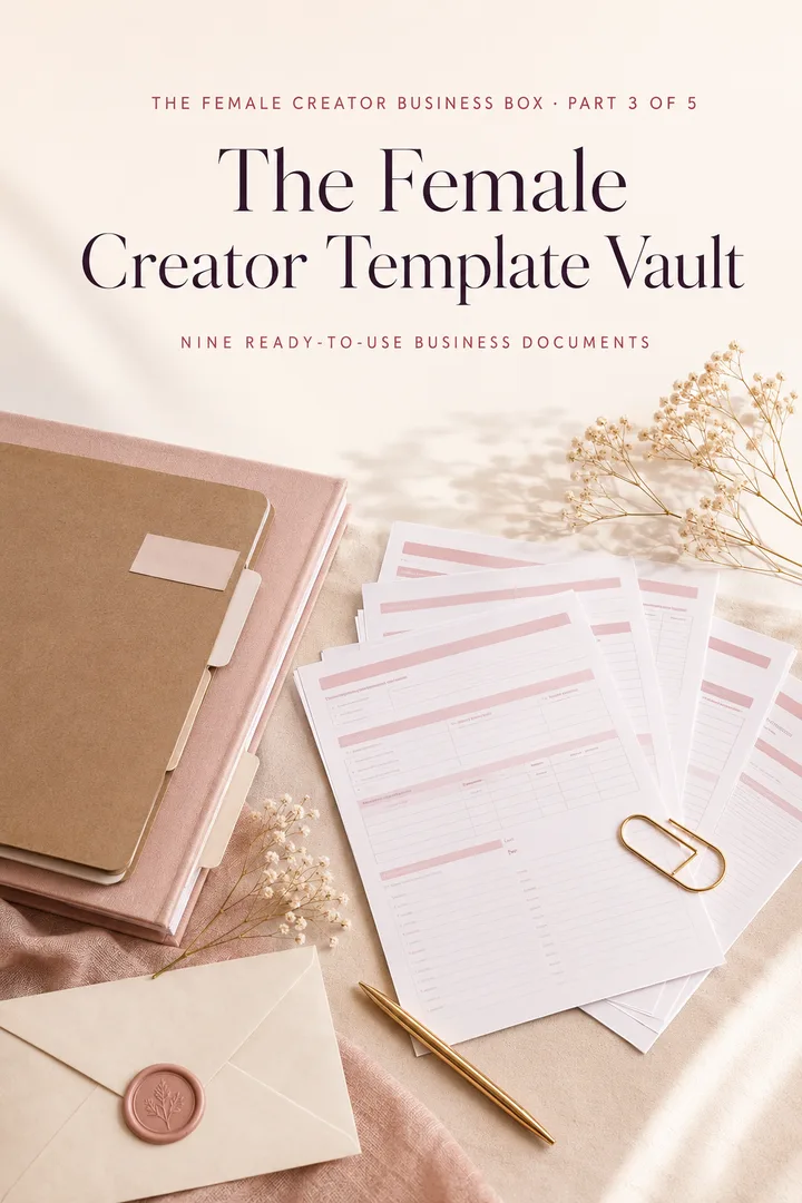 The Female Creator Template Vault — cover