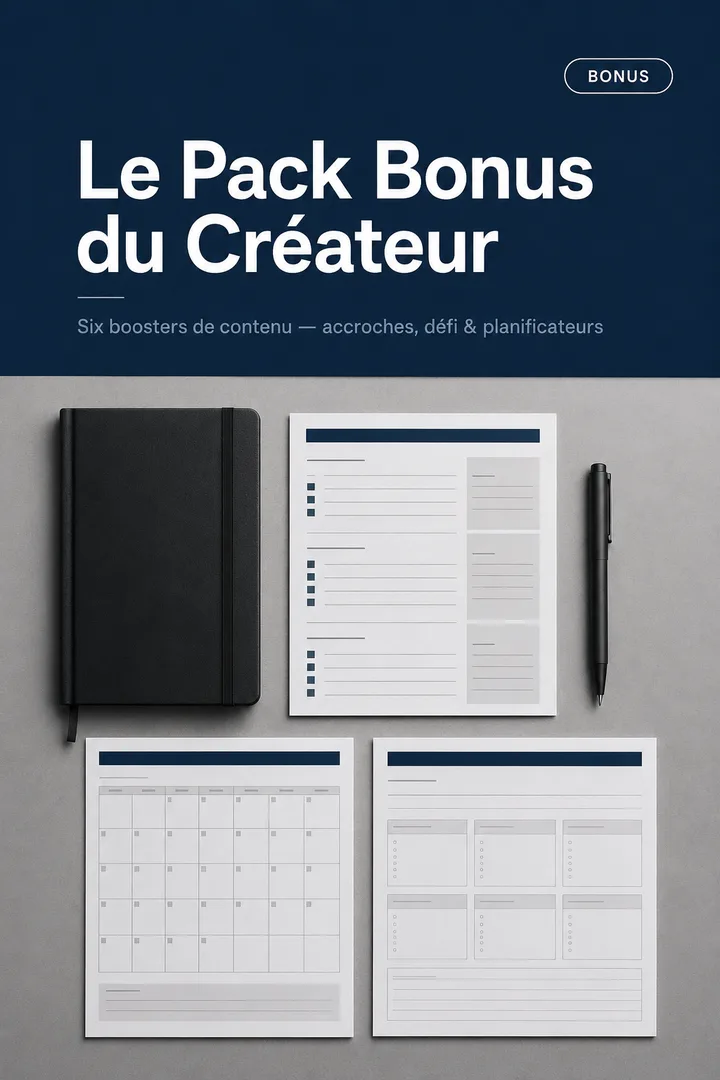 Le Pack Bonus du Créateur — couverture