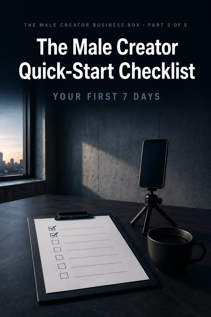 The Male Creator Quick-Start Checklist — cover