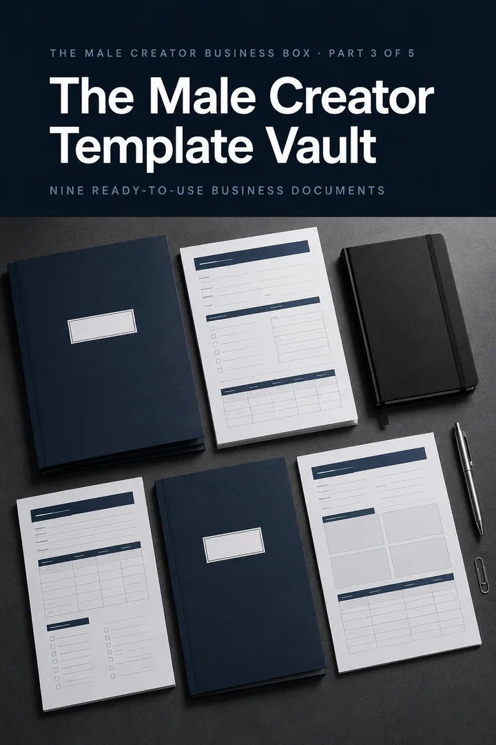 The Male Creator Template Vault — cover